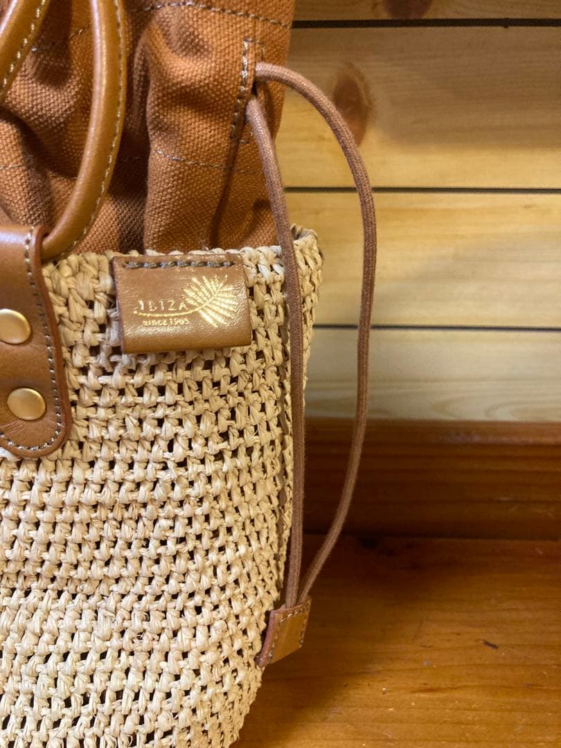 ニコ♡イビサ　ラファイアかごバッグ