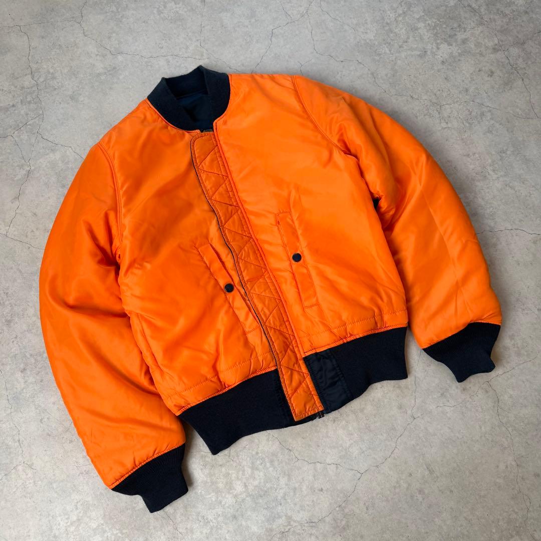 ALPHA アルファ リバーシブル MA-1 短丈 ダークネイビー