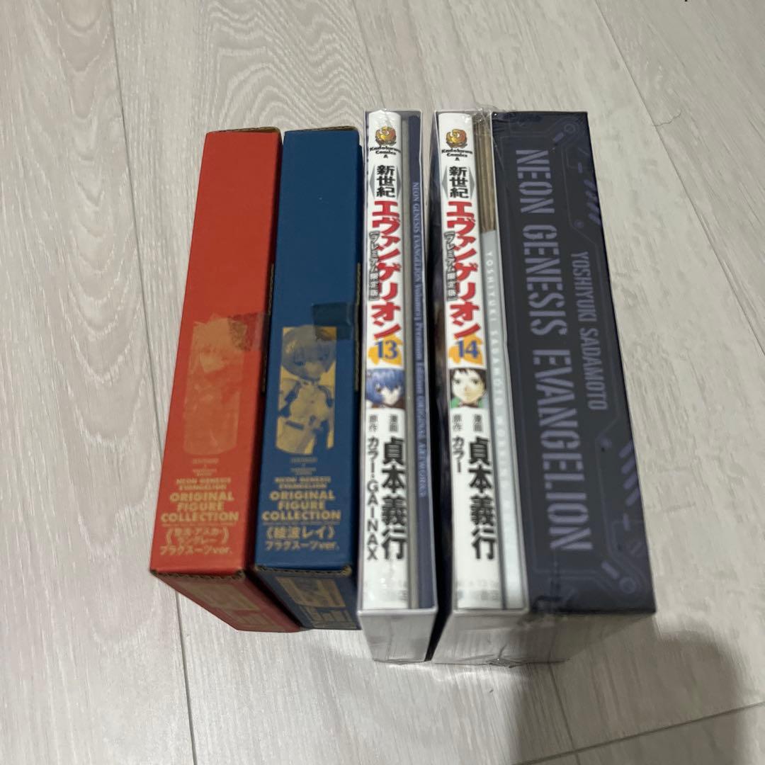 新世紀エヴァンゲリオン 13.14(プレミアム限定版) 表紙フィギュア2体 新品
