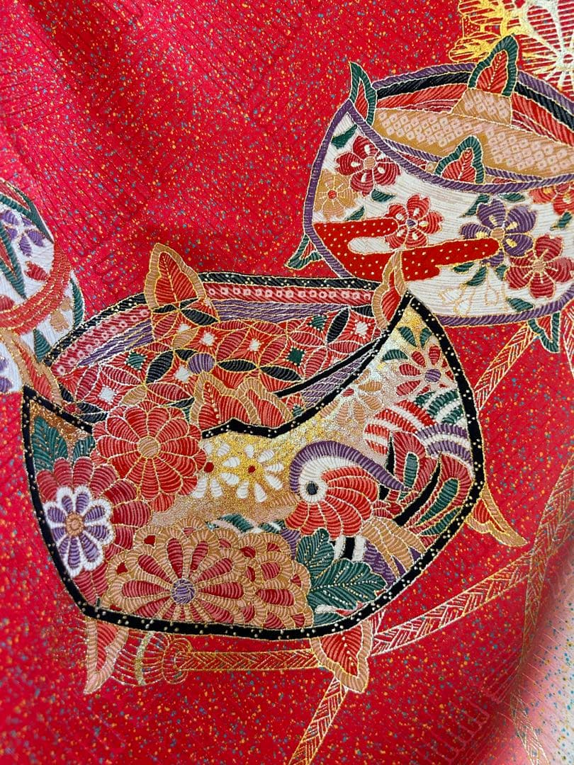 7歳　七五三　正絹着物、帯、帯揚げ、帯締め　しごき