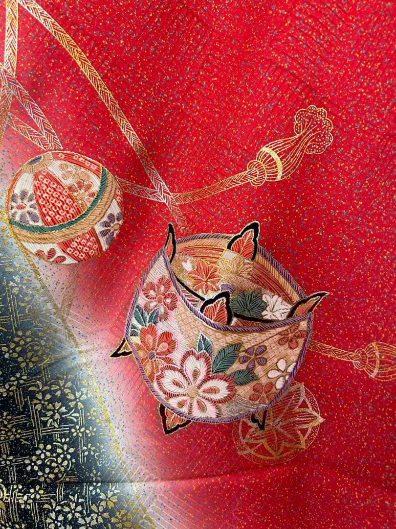 7歳　七五三　正絹着物、帯、帯揚げ、帯締め　しごき