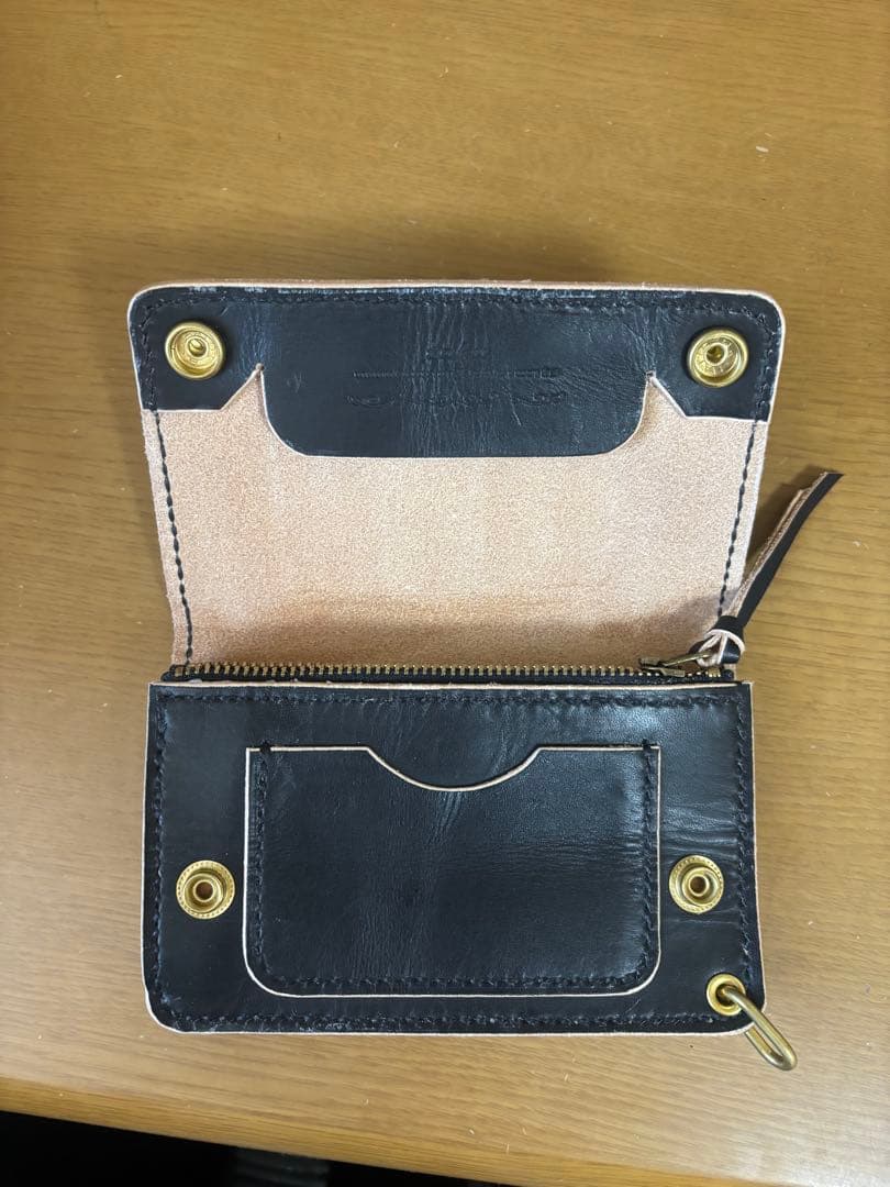 トラッカーウォレットミドル【MW茶芯丘染め】 3層ver