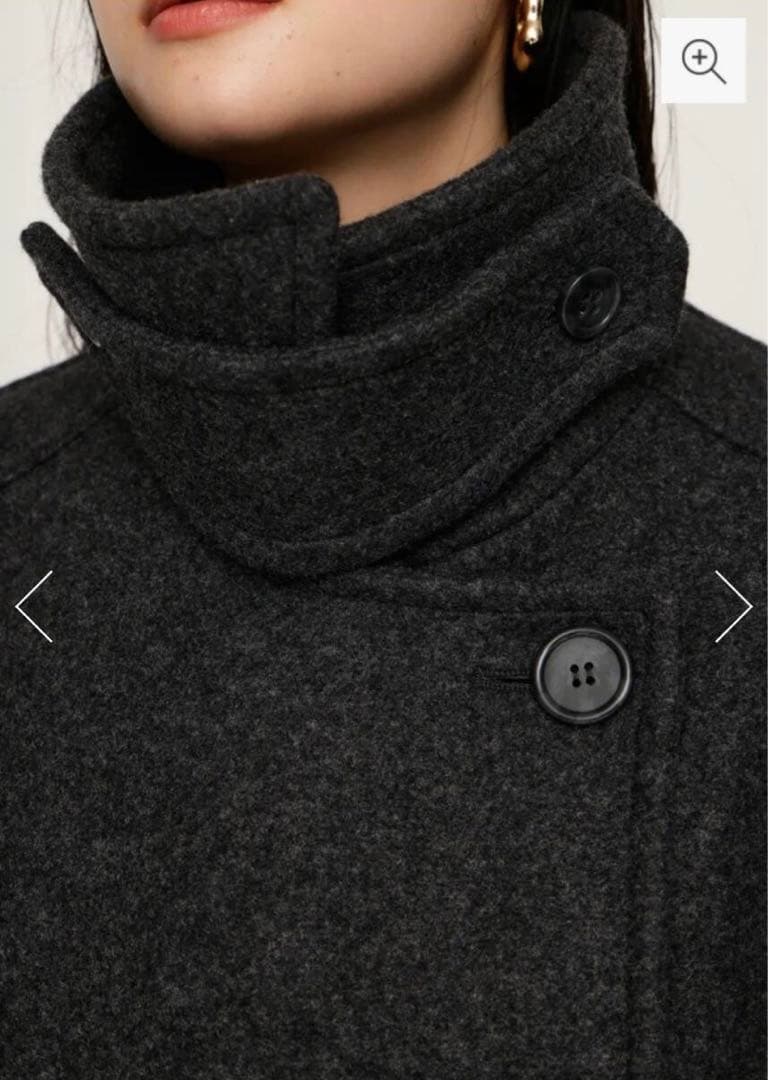 SLY スタンドネック ミデコート T.GRY