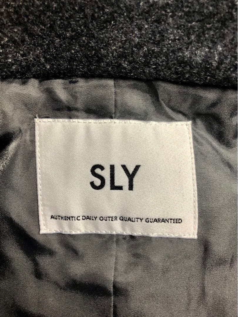 SLY スタンドネック ミデコート T.GRY