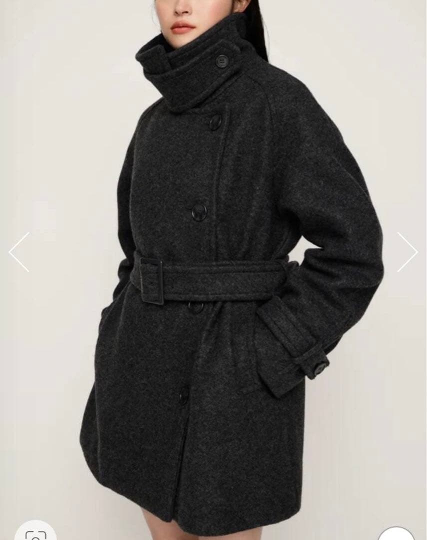 SLY スタンドネック ミデコート T.GRY