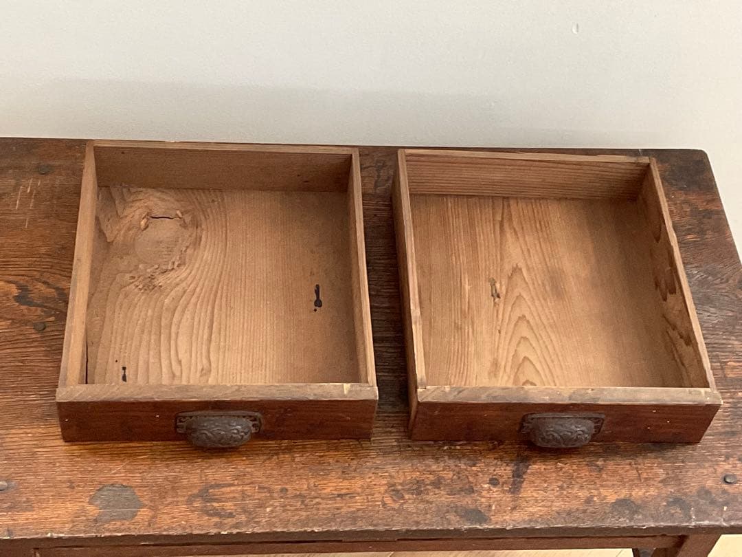 文机　貝殻 シェル型取っ手　アンティーク家具　古道具