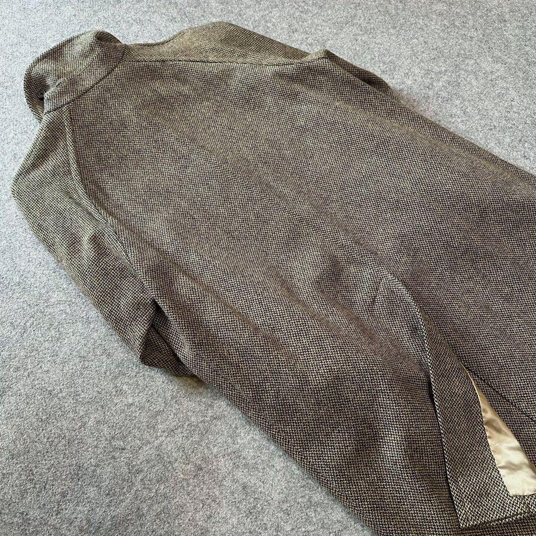 ラルフローレン【“メランジ”ツイード／チンストラップ】2wayステンカラーコート