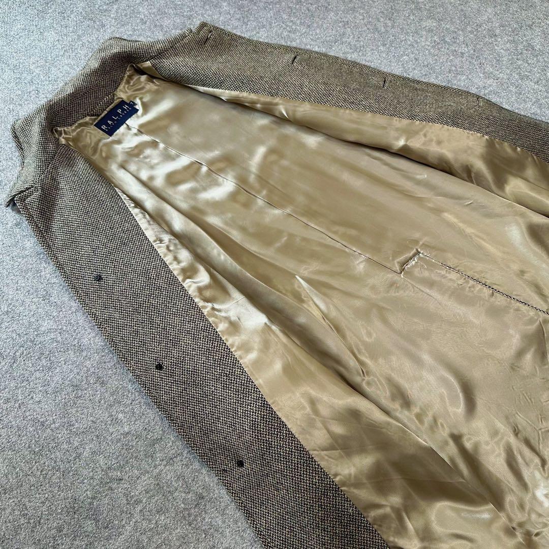 ラルフローレン【“メランジ”ツイード／チンストラップ】2wayステンカラーコート