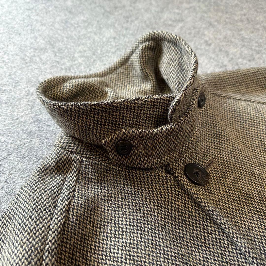 ラルフローレン【“メランジ”ツイード／チンストラップ】2wayステンカラーコート