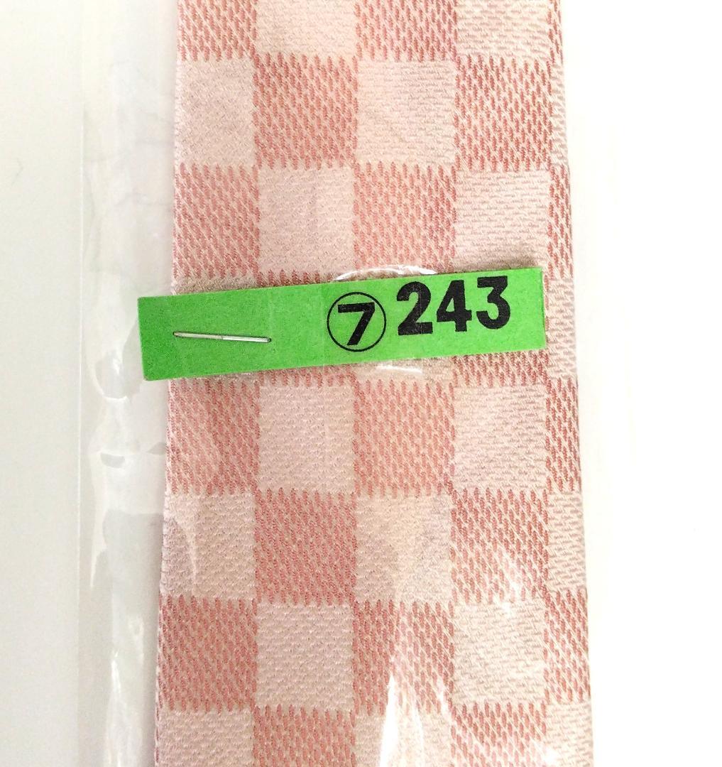 ルイヴィトン ネクタイ ダミエ 格子 スクエア ピンク 中古美品！(01105)