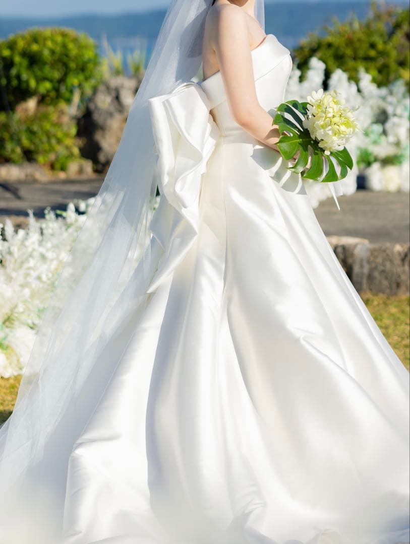 【soa】ウェディングドレス　バックリボン　サテン　花嫁アクセサリー