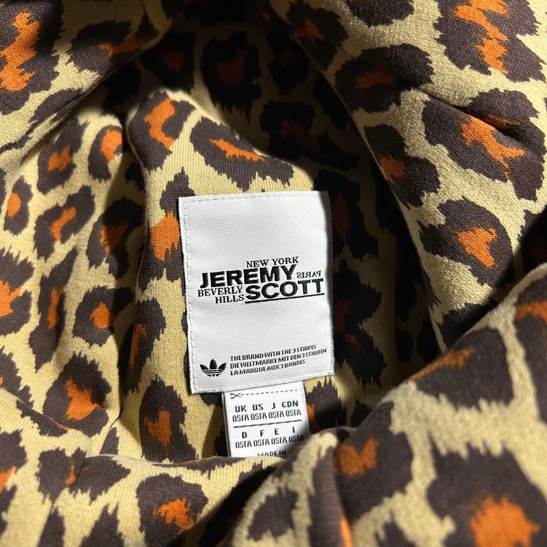 adidas JEREMY SCOTT レオパードフードマフラー ヒョウ柄 耳