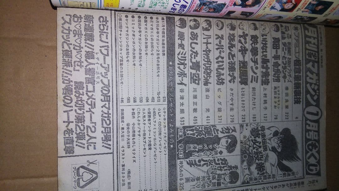 月刊少年マガジン1987年1月号 ハートキャッチいずみちゃん おもち騒動 レア品