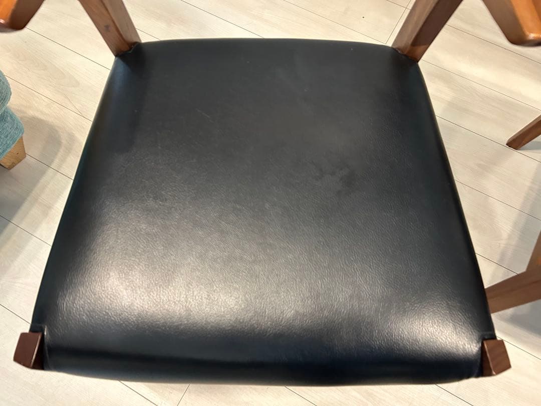 ダイニングチェア (半肘付き) 「シネマ」オーク色 PVC 大塚家具　2脚