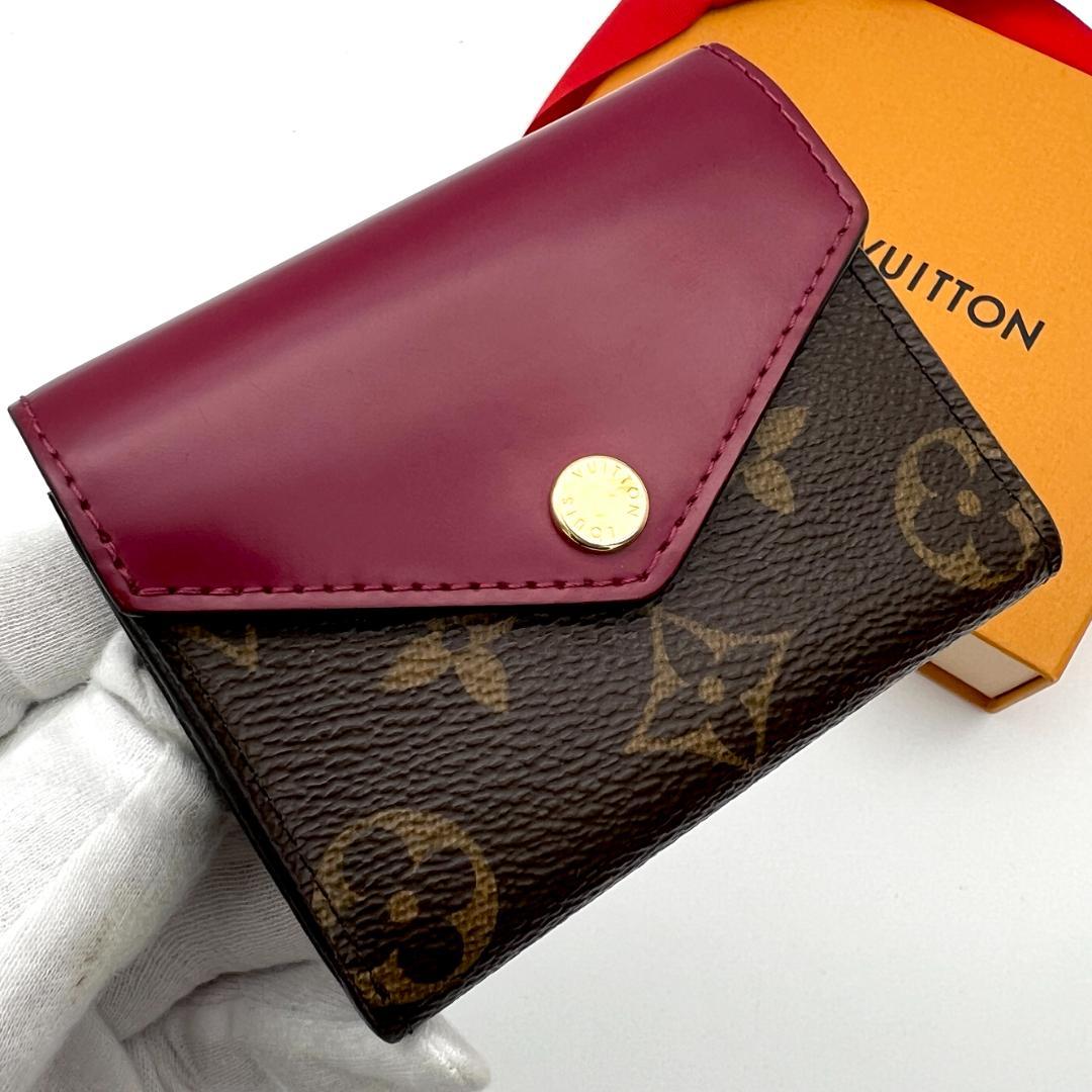 【超極美品】ルイヴィトン モノグラム ポルトフォイユ ゾエ フューシャ A731