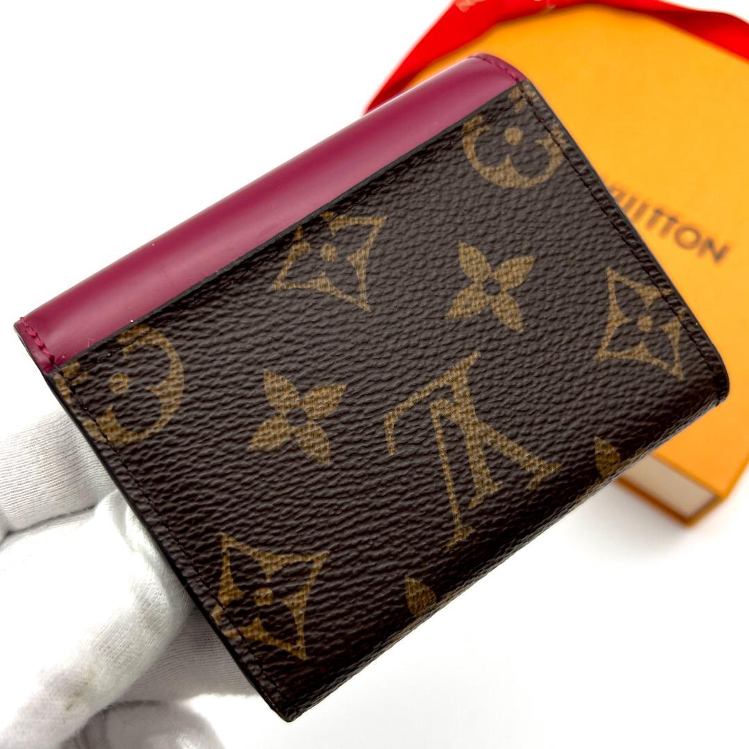【超極美品】ルイヴィトン モノグラム ポルトフォイユ ゾエ フューシャ A731