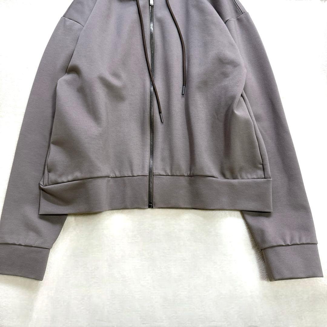極美品 S セオリー ジップアップパーカー スウェット ジャージー フーディー