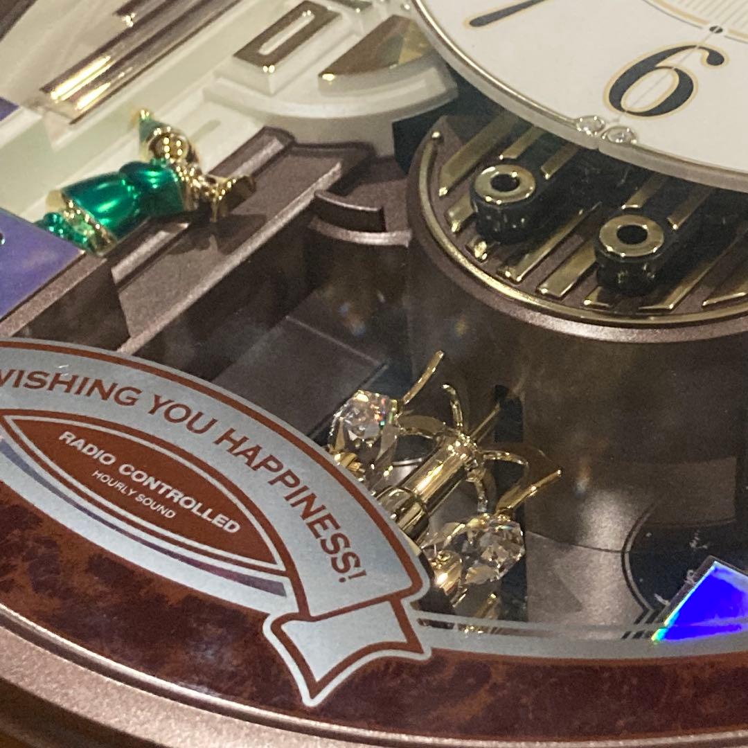 【美品】RHYTHMスモールワールドアルディ 4MN545RH23 からくり時計