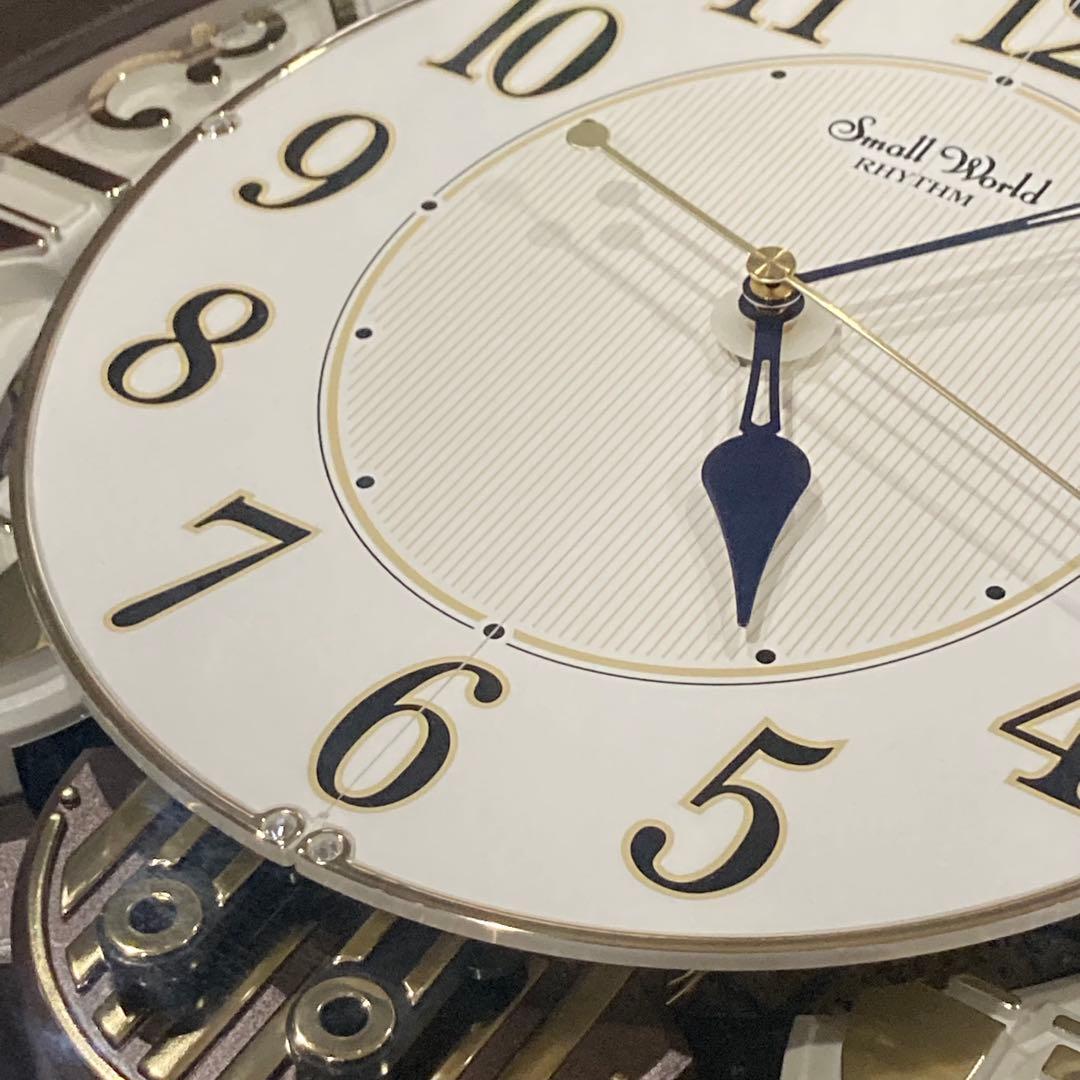 【美品】RHYTHMスモールワールドアルディ 4MN545RH23 からくり時計