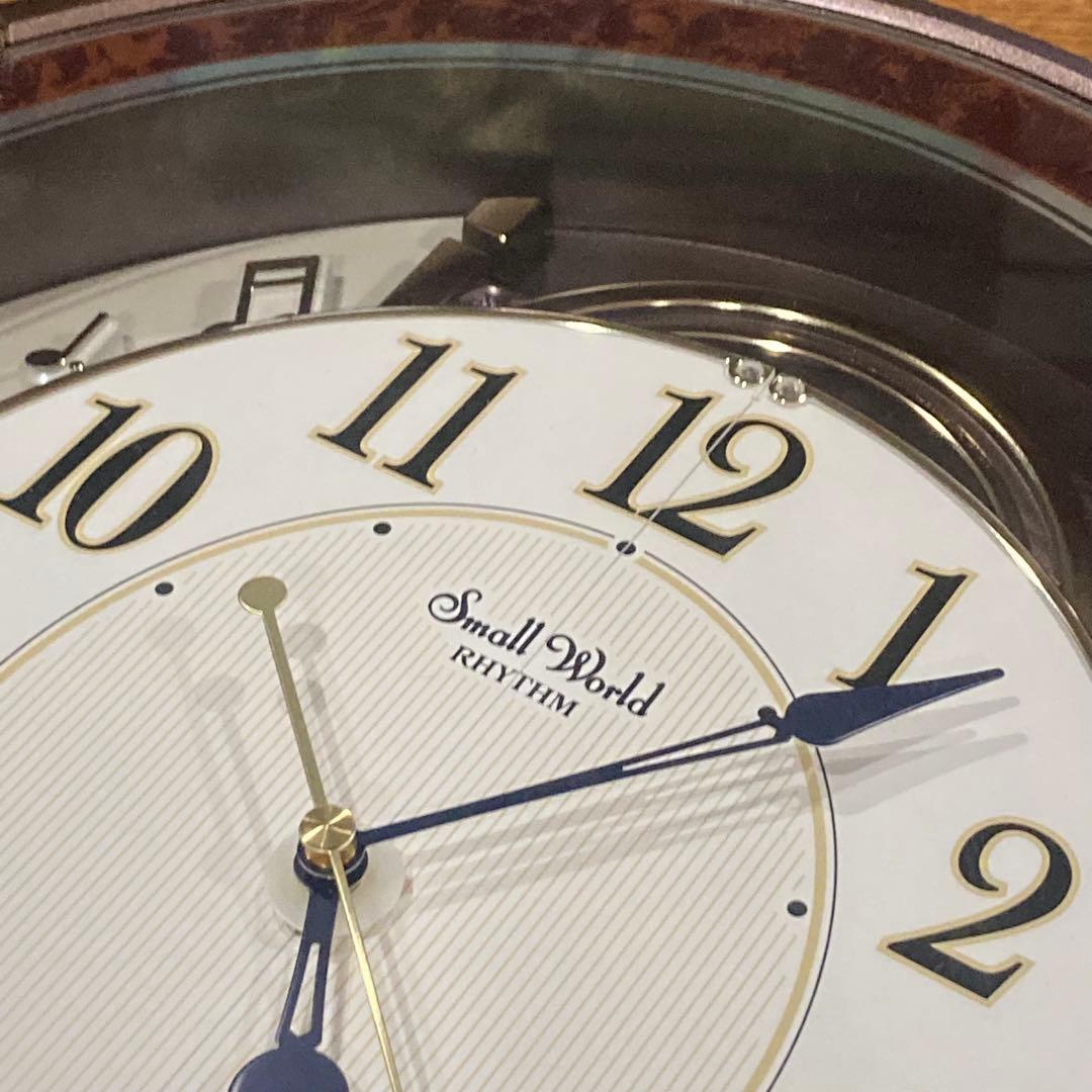 【美品】RHYTHMスモールワールドアルディ 4MN545RH23 からくり時計