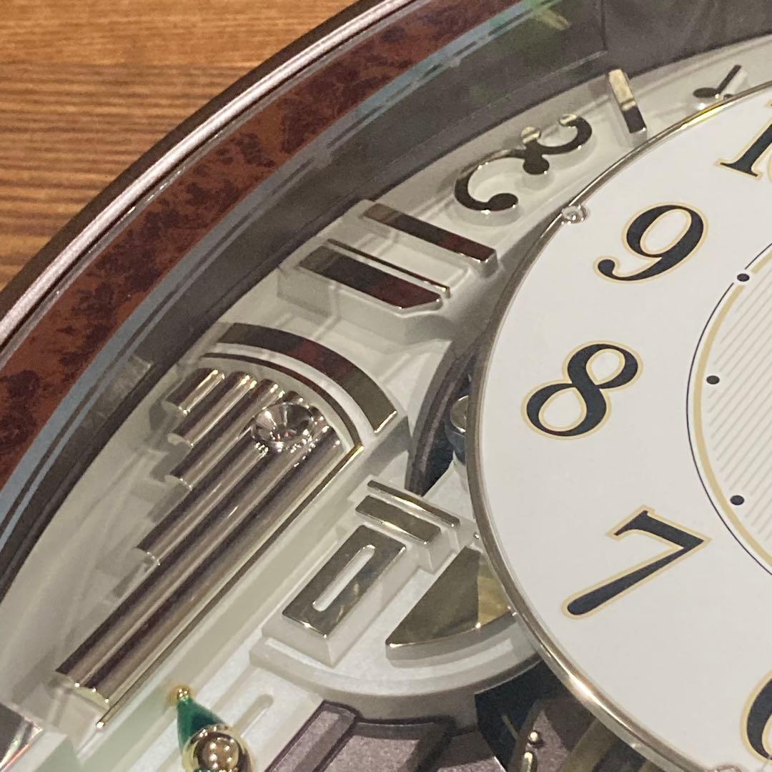 【美品】RHYTHMスモールワールドアルディ 4MN545RH23 からくり時計