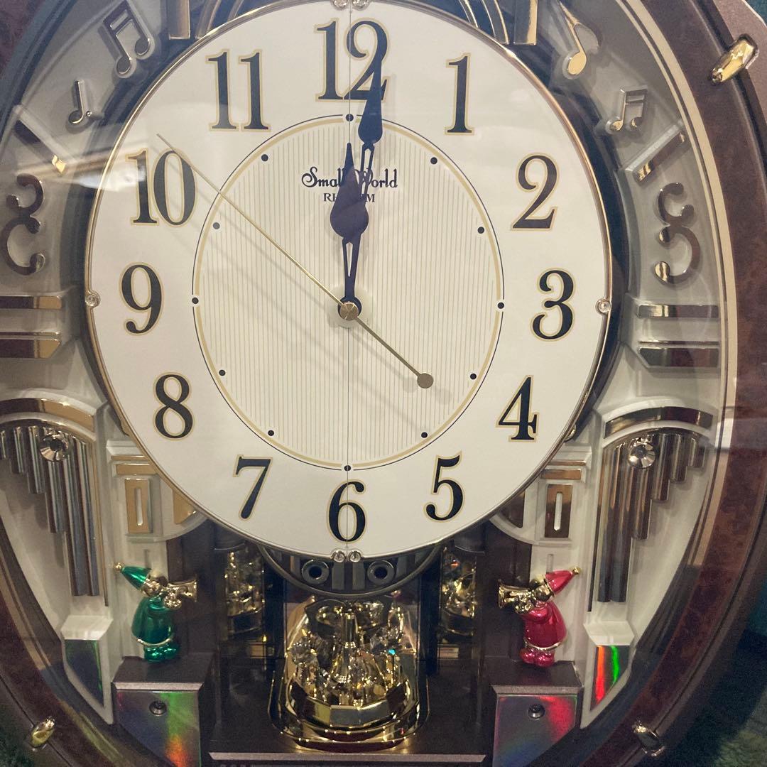 【美品】RHYTHMスモールワールドアルディ 4MN545RH23 からくり時計