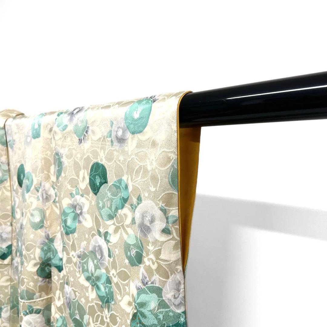 付け下げ　椿　金彩　梅　亀甲　楓　芝草　菊　花地紋　紋無し　着物　102b d