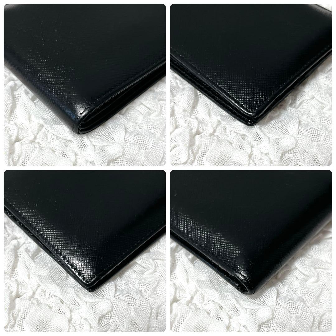近年✨プラダ 二つ折り財布 コンパクト財布 小銭入れ付き サフィアーノレザー