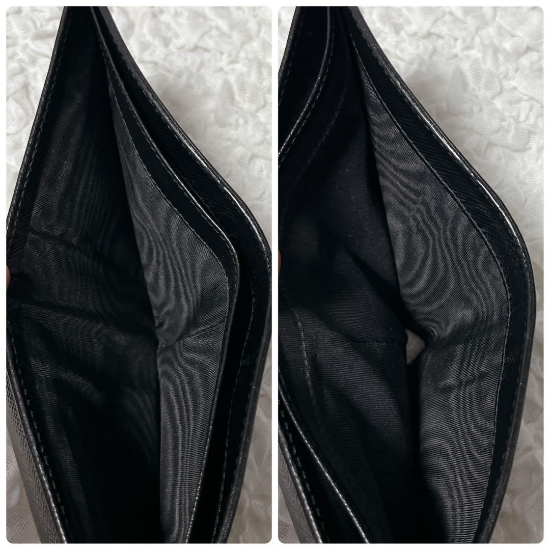 近年✨プラダ 二つ折り財布 コンパクト財布 小銭入れ付き サフィアーノレザー