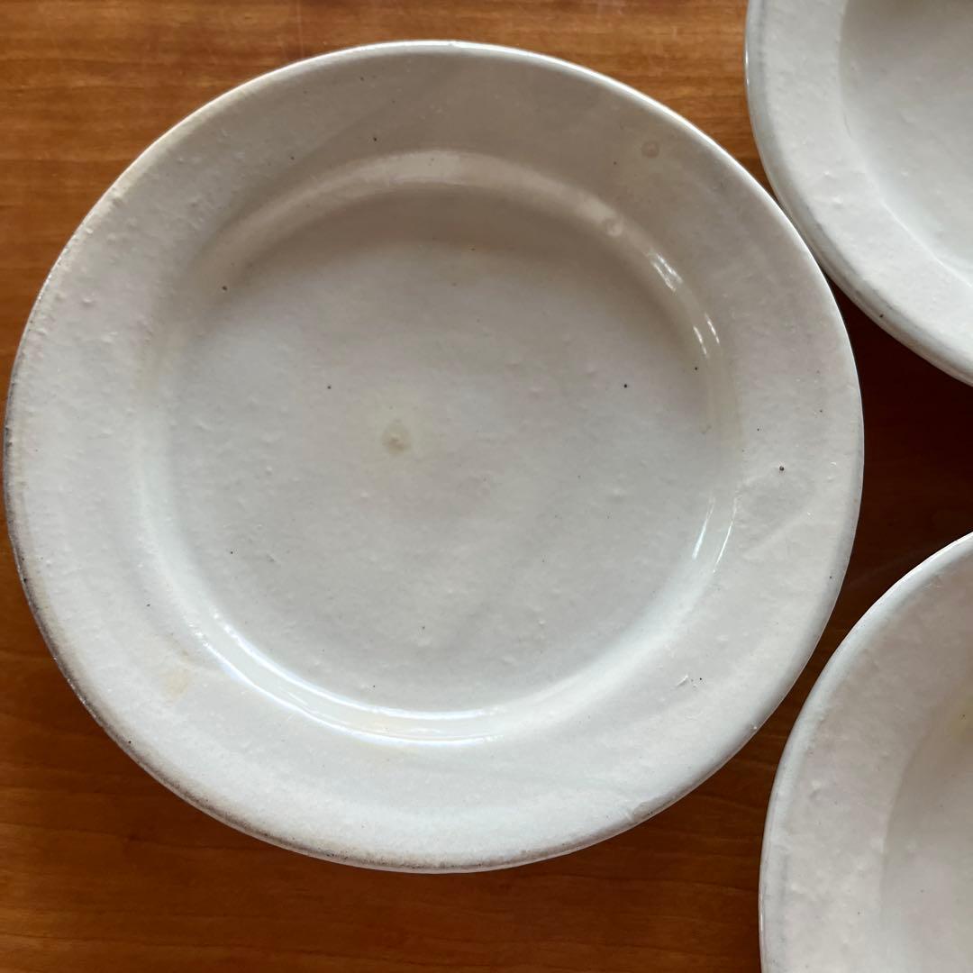 福永芳治　粉引六寸皿　5枚セット