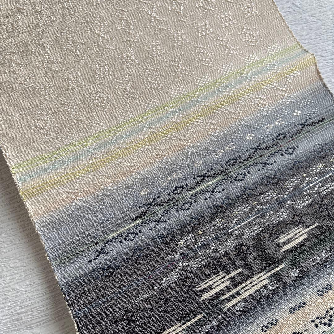 ＊再出品＊商品説明お読み下さい　【USED 美品】首里花織　八寸名古屋帯