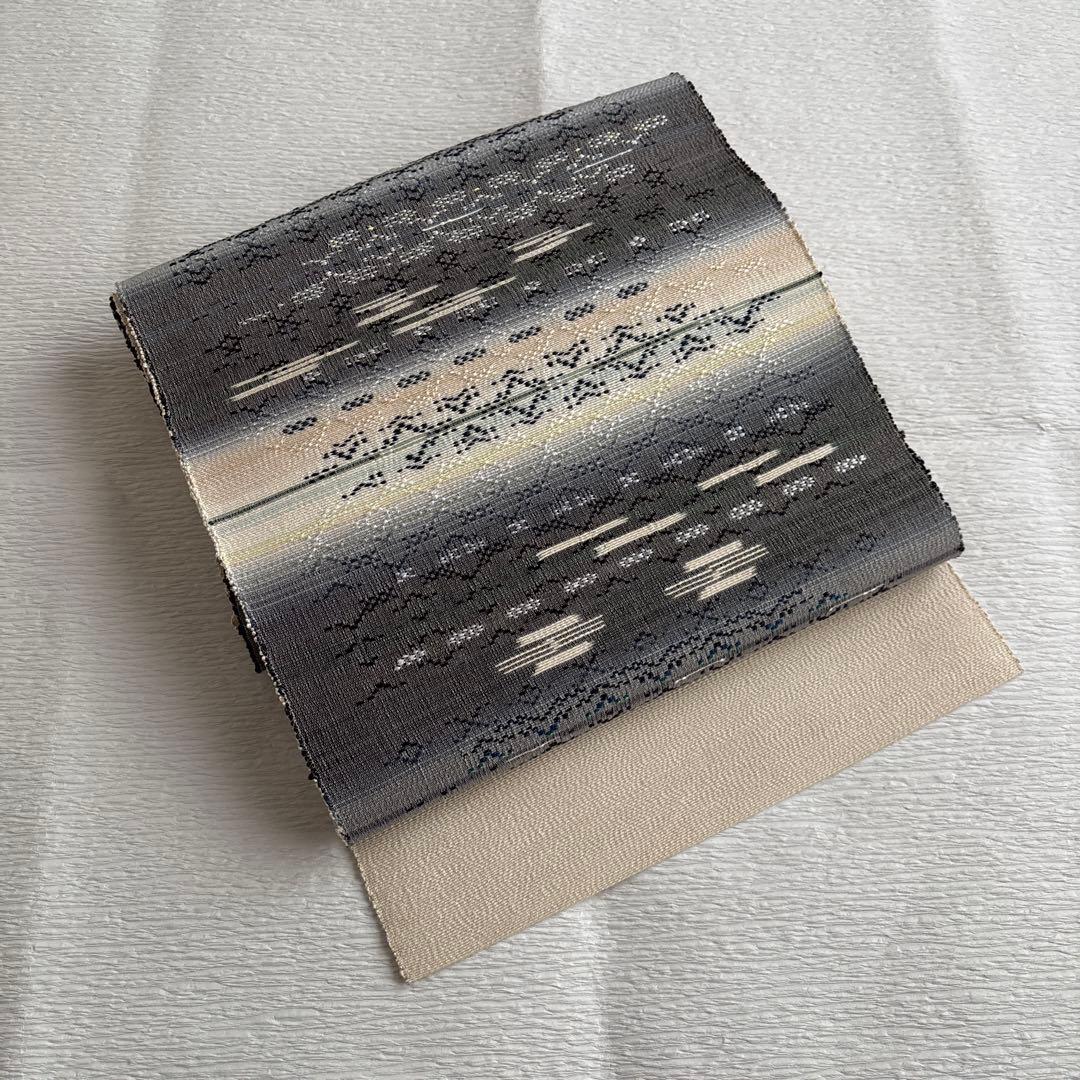 ＊再出品＊商品説明お読み下さい　【USED 美品】首里花織　八寸名古屋帯