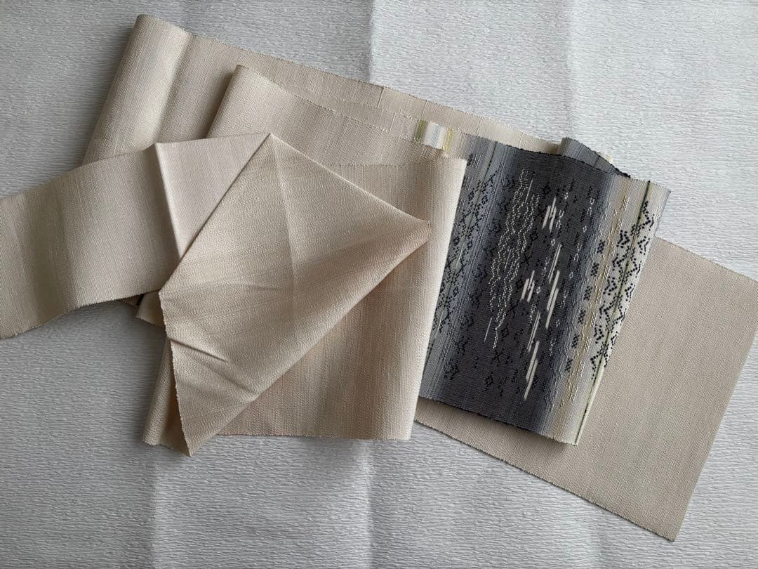 ＊再出品＊商品説明お読み下さい　【USED 美品】首里花織　八寸名古屋帯