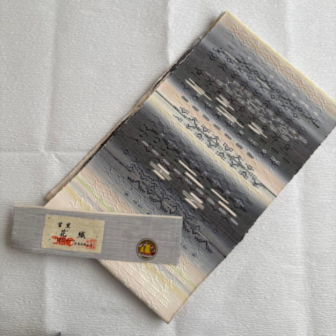 ＊再出品＊商品説明お読み下さい　【USED 美品】首里花織　八寸名古屋帯