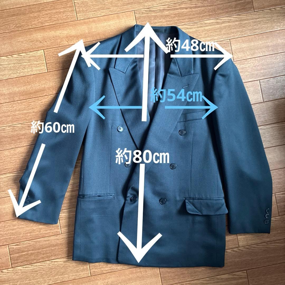 ダークグリーン　ダブルブレスト スーツセット　オーダースーツ日本製　超美品