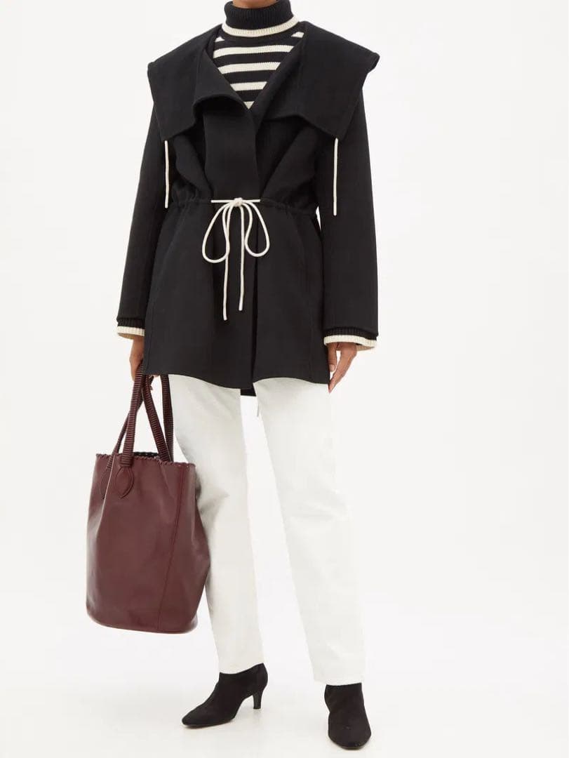 ジャケット・アウター Toteme Drawstring Wool Hooded Jacket