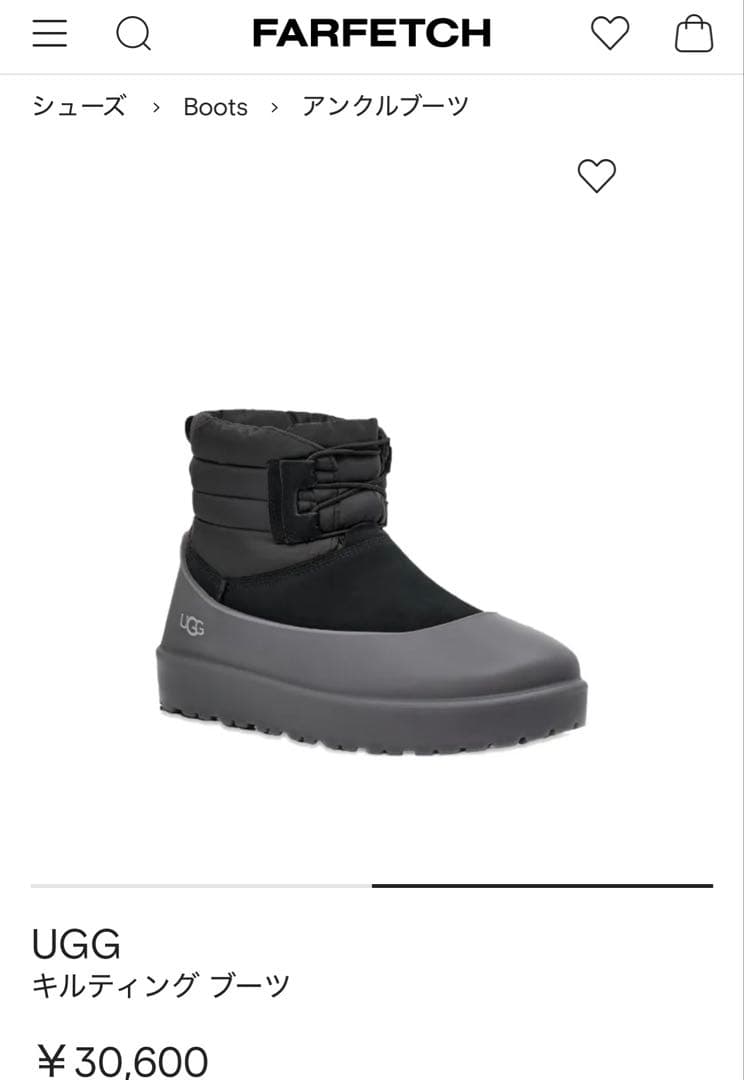 UGG ウィンターブーツ M クラシック ミニ レースアップ　28㎝　アグ