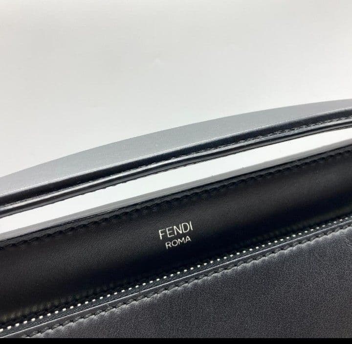 極美品 ポーチ 袋付　フェンディ　ドットコム　2wayバッグ　ブラック