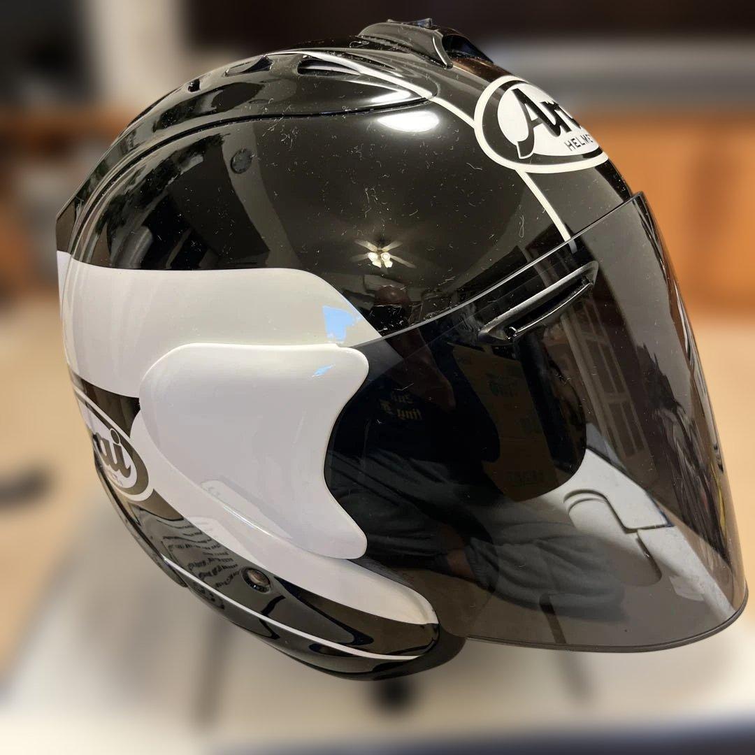 Arai アライSZ-Ram4平忠彦レプリカジェットヘルメットM 黒黒