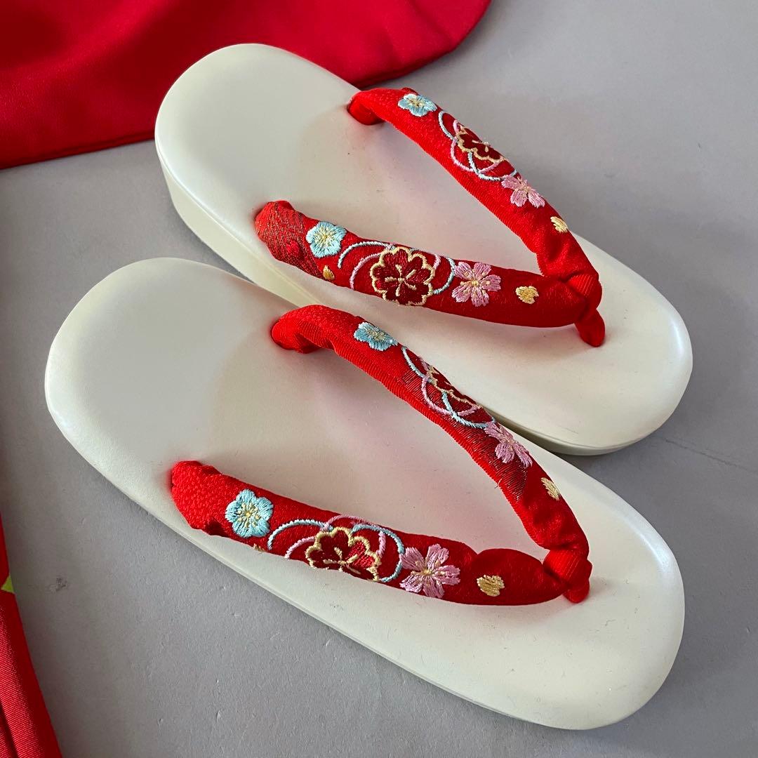 美品　七五三　大きめ7歳　8歳　正絹お着物セット　大四つ身