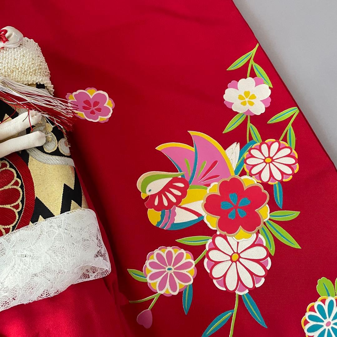 美品　七五三　大きめ7歳　8歳　正絹お着物セット　大四つ身