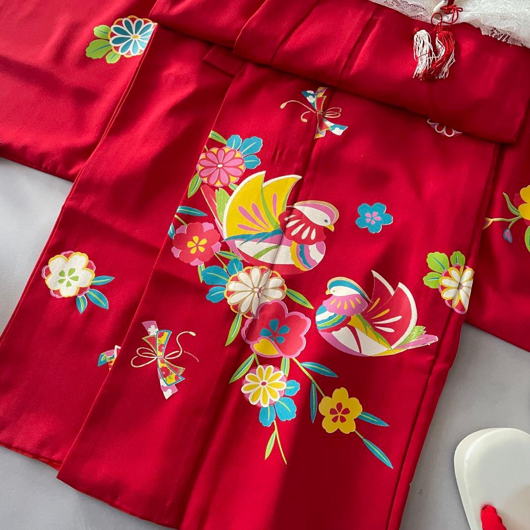 美品　七五三　大きめ7歳　8歳　正絹お着物セット　大四つ身