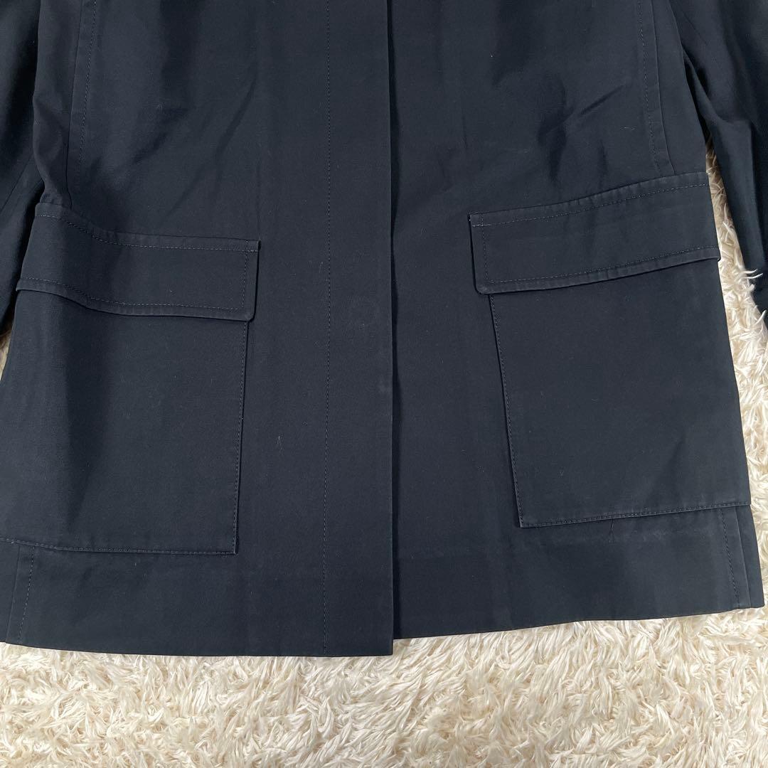 バーバリーロンドン ステンカラーコート ブラック ノバチェック 7 Sサイズ