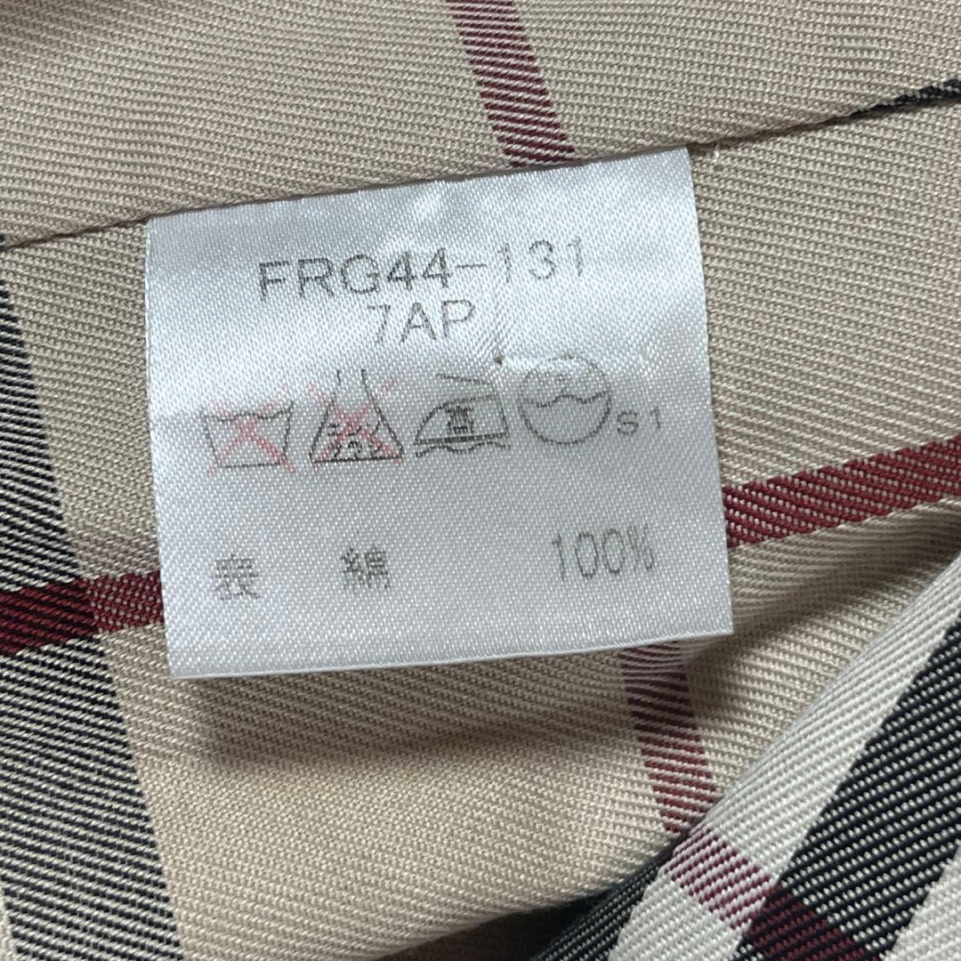 バーバリーロンドン ステンカラーコート ブラック ノバチェック 7 Sサイズ