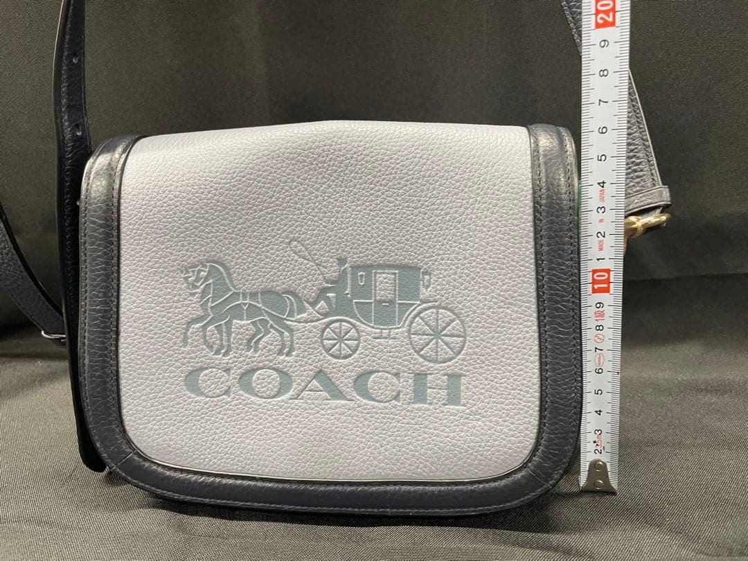 BA1【美品】COACH コーチ ショルダーバッグ レザー グリーン グレー