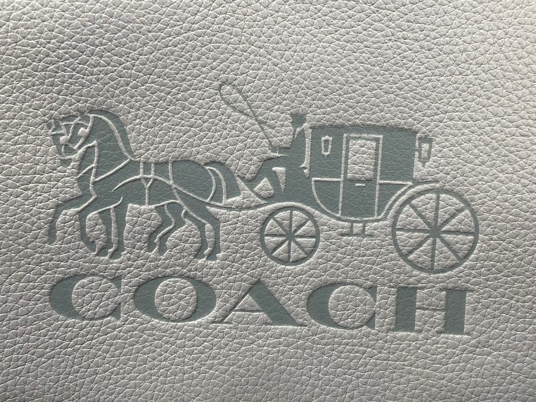 BA1【美品】COACH コーチ ショルダーバッグ レザー グリーン グレー