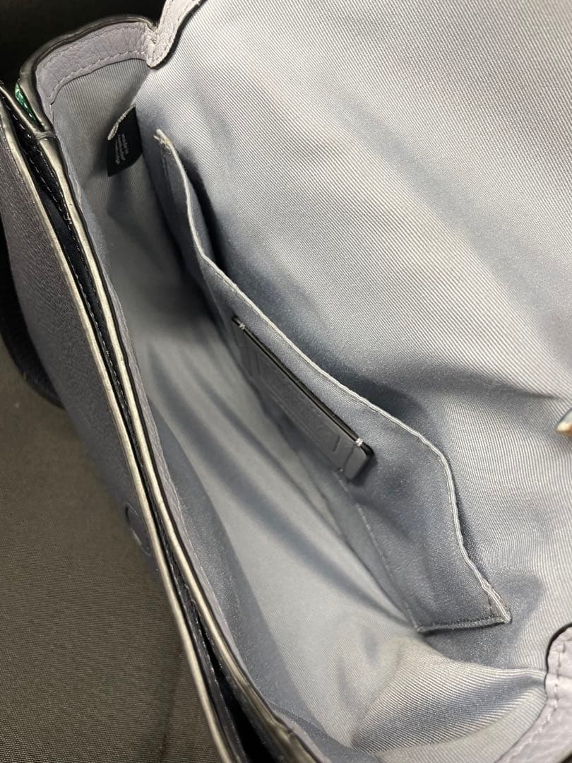 BA1【美品】COACH コーチ ショルダーバッグ レザー グリーン グレー