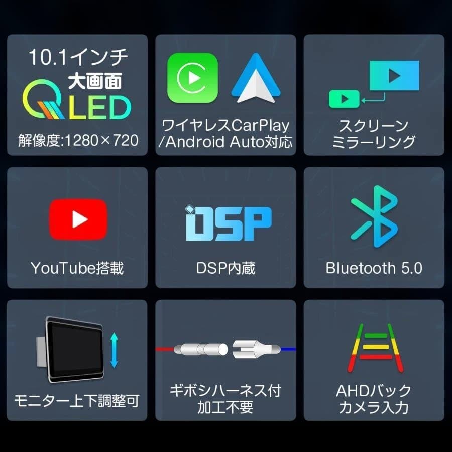 【新品未使用品】XTRONS 10.1インチ2DINカーオーディオ(TL10S)