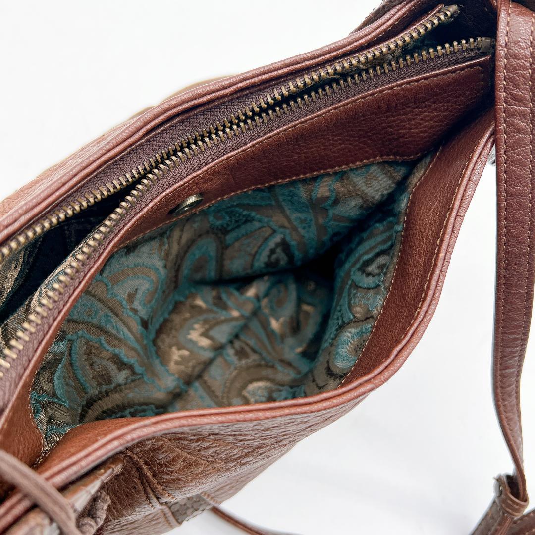 美品 IBIZA 切り替え ハンド ショルダーバッグ パイソン f538