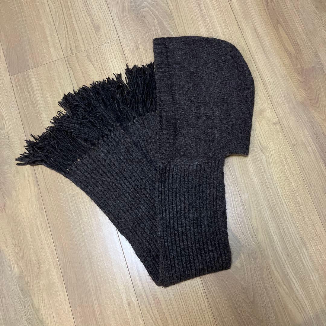 シールームリン　Fringeフーディーマフラー　 ブラウン